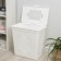 Besnaya basket with a lid "Lux braid", 85 l, 58 × 39 × 57 cm, white color