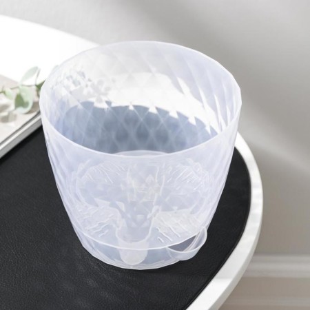 Pot for flowers with basal watering "Rumba", 1 l, the color is transparent-1