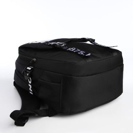 School backpack on lightning, 5 pockets, black color-4