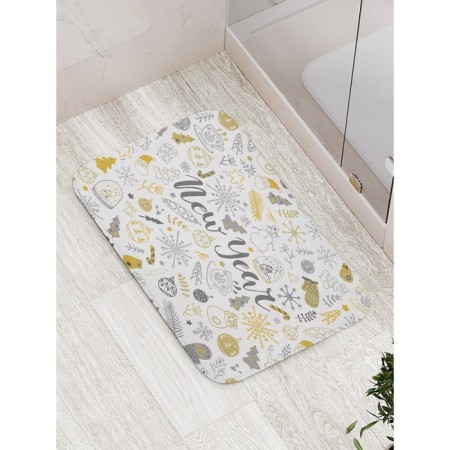 Bathroom mat "New Year", anti -slip, size 52x77 cm