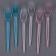 Plastic forks, set 6 pcs., Mix colors