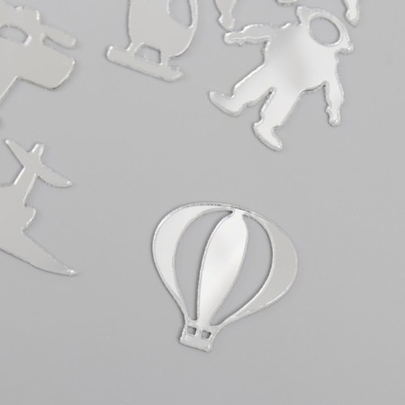 Decor for creativity plastic mirror "air transport" set 6 pcs-1