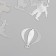 Decor for creativity plastic mirror "air transport" set 6 pcs