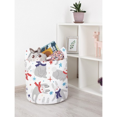 Basket for toys "Party Zaitsev, size 35x35 cm