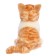 Soft toy "Kitty red striped" sedentary, 25 cm