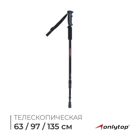 Scandinavian Walking ALYTOP, telescopic, 3-sector, 135 cm, 1 pc.