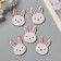 Decor for the creativity of the felt shine "White Rabbit" 4.5x3.3 cm