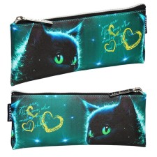 Penal soft, 1 department, 90 x 215 x 10 mm, flat, Devente, Black Cat, Artificial leather 7024447