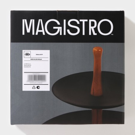 Porcelain dish 2-long Magistro "Galaxy", 19/27 × 22 cm, black color-6