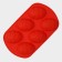 The form for baking the share "Easter. Easter eggs ”, silicone, 32.5 × 19.5 cm, 6 cells (9.7 × 6.8 cm), red color