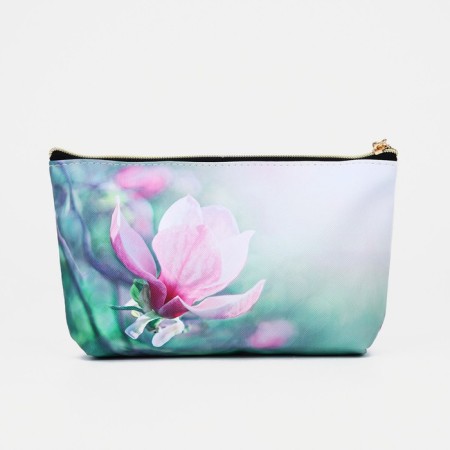 Cosmetic bag with lightning, white/pink color-1