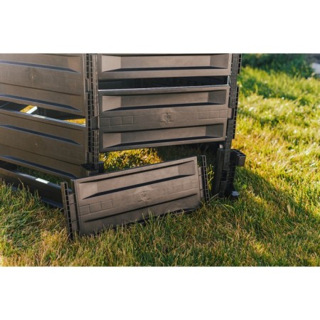 Plastic composter, 600 l, 125 × 105 × 70 cm, black-9