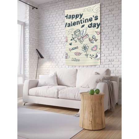 Decorative panel with photo printing "Recognition of love", vertical, size 150x200 cm