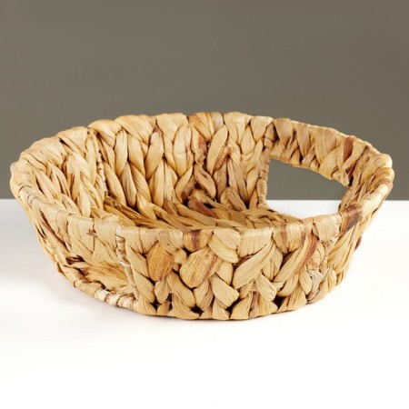 Decorative dish "Golden Kolos", 23 x 7 cm, water hyacinth