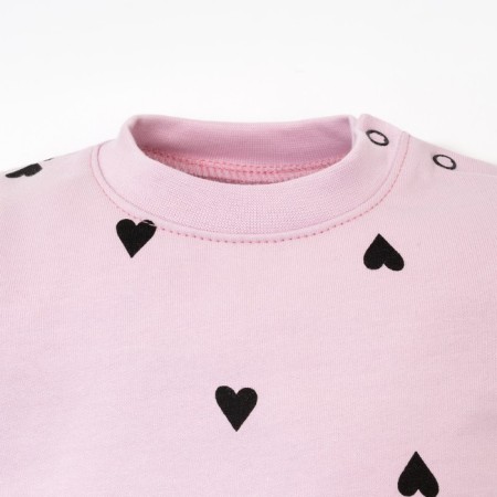 Costume: sweatshirt and pants crumb I am "hearts", height 86-92 cm, pink-5