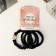 Hair elastic band "Milena" (set 4 pcs) heart shine, 4 cm, mix