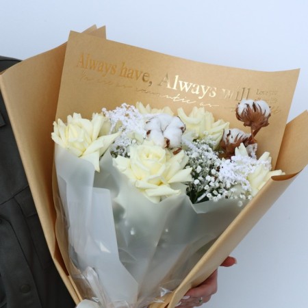 Package paper. Craft with embossing "Always", 51 x 57 cm-7