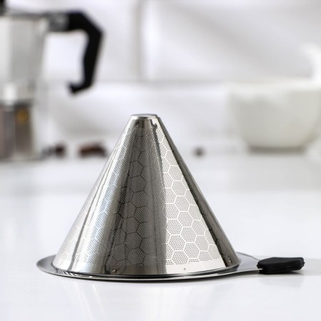 Coffee funnel, 14 × 11.5 × 8 cm, stainless steel-1