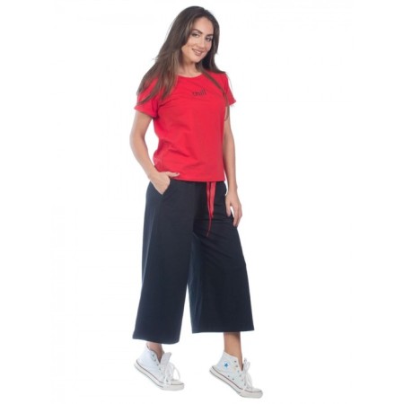 Female suit, size 48, red color-1