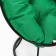 Armchair "Donut" with a green pillow, black stand, 55 x 40 x 61 cm