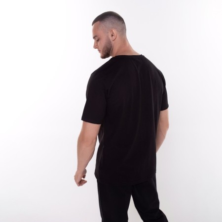 T -shirt male "Dragon", black color/Red print, size 60-3