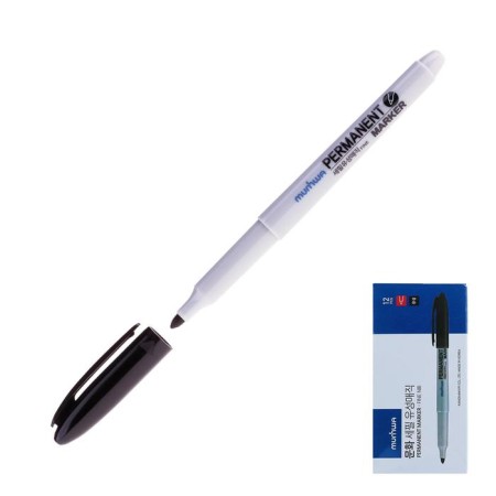 Permanent marker munhwa, 1.5 mm, bullet, black