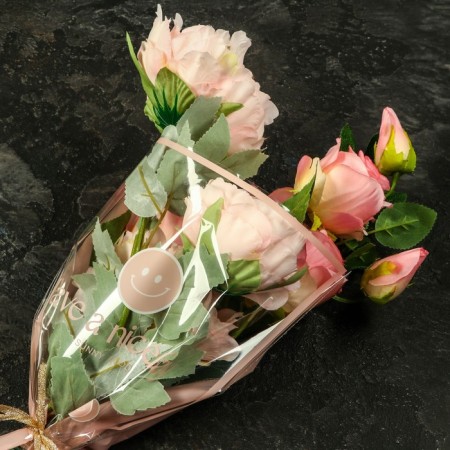 Package Flower cone, pink, 28x9x44cm ± 1cm-2