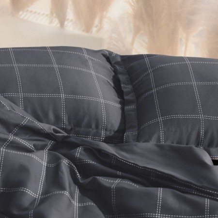 Bed linen Ethel Duet Cage: Graphite, 143x215 cm-2pcs, 215x240 cm, 50x70+3 cm-2 pcs, Maco-Satin, 114g/m2-1