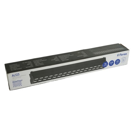 Snow -phase track lamp Feron AL123, IP40, LED, 2x30 W, 547x68x75 mm, Black color-8