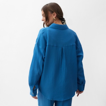 Female oversized shirt mist muslin size s, cent-3