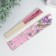 Fan bamboo, textiles h = 21 cm "flowers" with a cover, pink