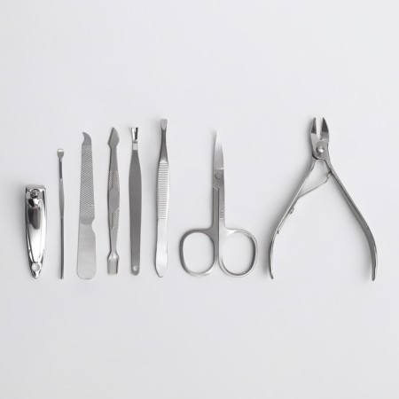 Manicure set, 8 items, in case, color mix-4