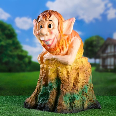 Garden figure "Leshy on a stump", 49x46x53cm,-1