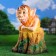 Garden figure "Leshy on a stump", 49x46x53cm,