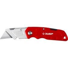 A universal folding bison knife 09222, plastic case, trapezoidal blade, 19 mm