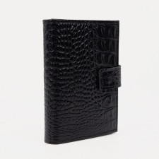 Male purse on a magnet for auto documents and passports, black color