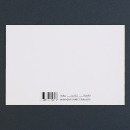 Certificate for the second half of “hot desires” 15 x 10 cm.-2