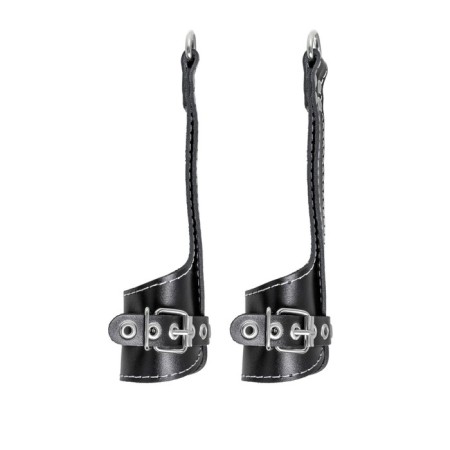Pecado BDSM suspension, "soft" with a white line, genuine leather, black-3