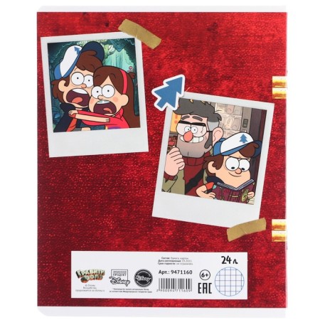 Notebook in a cage 24 sheets, 5 types of mix, partial UV-pk, cover covering cardboard, gravity farz-6