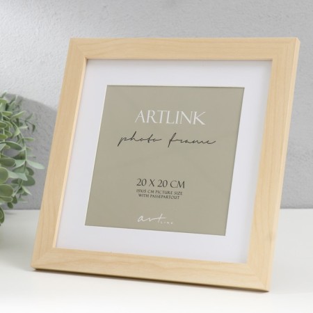 Photo frame MDF "Ellis" 20x20 cm, with a paspartm, natural 76718-1