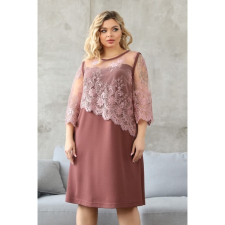 Women's dress, size 54, pink color-12