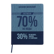School diary for grades 1-11, 70/30 %, firm covering with foam, artificial leather, silkography, liesse, universal cheat sheet, 48 sheets, block 80g/m2