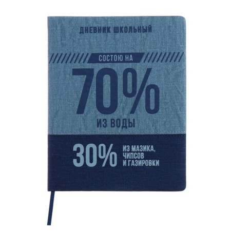 School diary for grades 1-11, 70/30 %, firm covering with foam, artificial leather, silkography, liesse, universal cheat sheet, 48 sheets, block 80g/m2