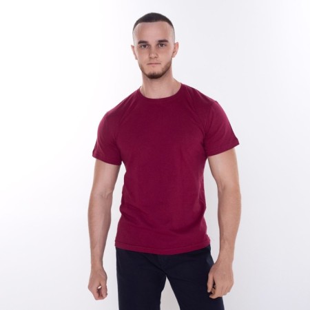T -shirt male, burgundy color, size 50