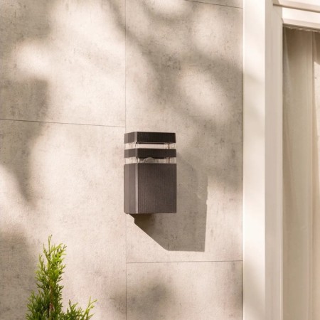 Wall lamp, invoice Duwi Techno, 110x95x200mm, E27, alum/glass, IP65, black,-5