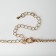 Choker "ice" elegant, white color in gold, 32 cm
