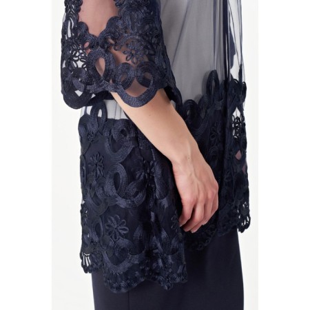 Female dress, size 42, blue, white color-7