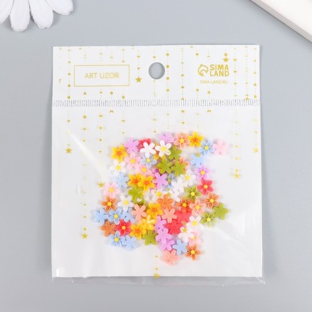 Decor for creativity Plastic "Five -colored" set of 70 pcs mix 0.7x0.7 cm-3