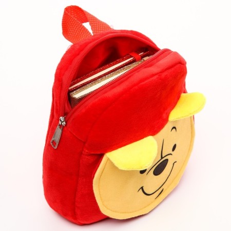Blue backpack, with a zipper, with a pocket, 19 x 22 cm "Bear", a bear cub Winnie and his friends-3