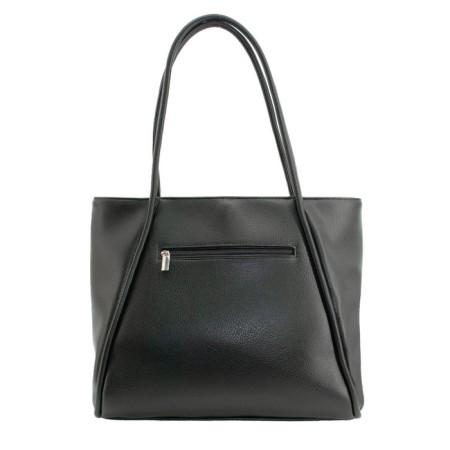 Female bag, artificial leather, black 30x10x30 cm-1